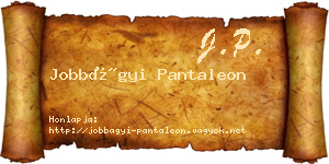 Jobbágyi Pantaleon névjegykártya